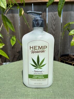 Hemp Heaven Peppermint Foot Cream 18 oz – New Sealed